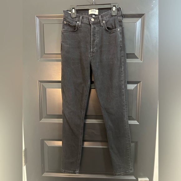 AGOLDE Nico High-Waisted Fitted Jeans Size 24 in Black - Picture 6 of 14